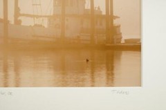 Tom Adams Photography Boat in Fog Charleston Oregon Matted Photo Art 8 x 10