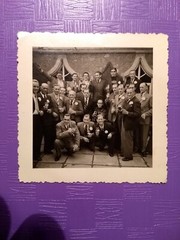 Photo old antique men beer alcohol accordion music men beer suit fashion old photo