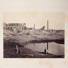 Francis Frith British Albumen Photograph Hypostyle Hall Salt Lake View Egypt