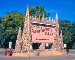 8×10 Vintage Petrified Park, Lemmon, South Dakota. Free Shipping!!