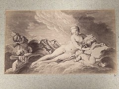 Curiosa Albumen Photograph Engraving François Boucher A. Calavas Paris 1875