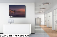 Oceanside Waterfront Beach Serenity: Oceanside California Sunset Wall Art Canvas