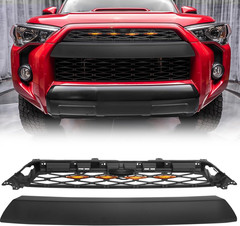 Front Grille Compatible with 2016 2017 2018 2019 4Runner SR5 TRD Mesh Front Holl