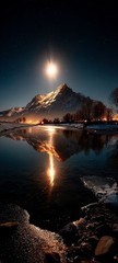Celestial Horizon Fantasy Sci-Fi Art Wallpaper | Vibrant Space Landscape