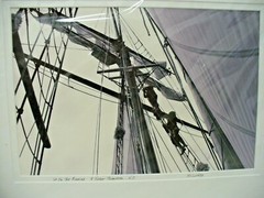 MATTED PHOTOGRAPHY Up In The Rigging by P J Luckey 24×18