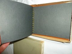 Vintage Photo Album Snaps 24K Gold Genuine Leather Famous Series 6×5″ Scrapbook