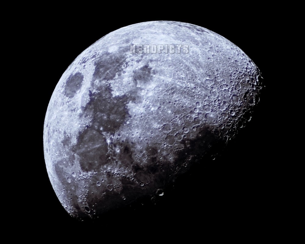 Moon Decor, 8×10 inch Print, 65 Percent Full Moon (Waxing Gibbous Phase) M7865