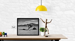 BW Rock Tree in Uyuni Desert, High Resolution Image, Many Formats, TV Art