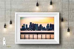 Boston Skyline Sunset – Fine Art Photography Prints – View from Pier’s Park
