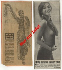 34x21cm Vintage Barite Fashion Photo 1975 Photo Model Silvie Switzerland In Shower