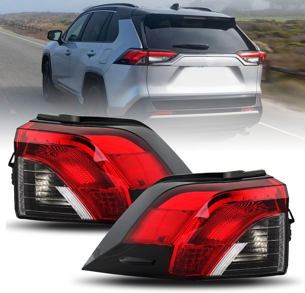 Pair LED Outer Tail Light Assembly for Toyota RAV4 2019 2020 2021 2022 2023 2024