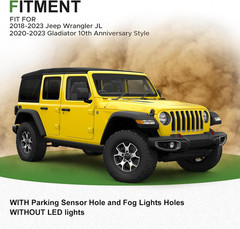Front Bumper Fits for Jeep Wrangler JL 2018-2025 and Fit for Gladiator JT 2020-2