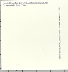 Doug Prince (b. 1943) Case In Flower Garden – 1983 Witkin Gallery Art Photo Card