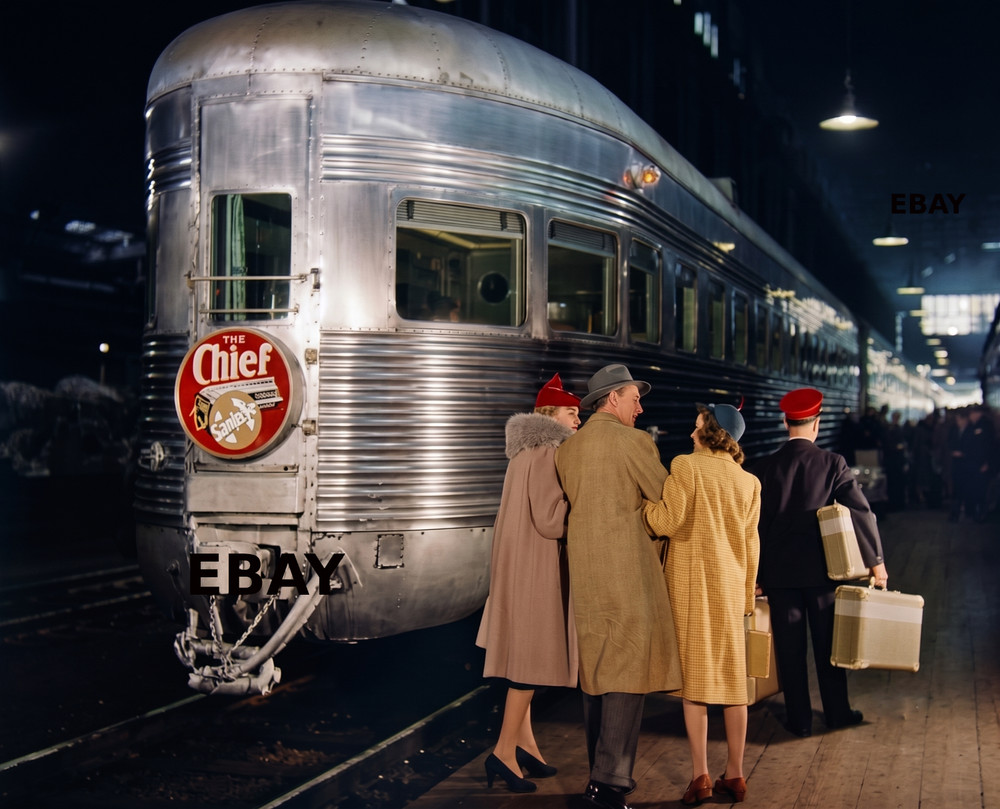 Photo Art Print of the AT&SF Chief’s observation car with drumhead