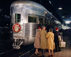 Photo Art Print of the AT&SF Chief’s observation car with drumhead