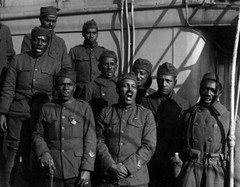 WWI African American Minstrels Entertain Aboard the Saxonia Enhanced Photo