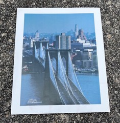BROOKLYN BRIDGE PHOTOGRAPHED BY MICHAEL GEORGE VINTAGE PHOTO NEW YORK CITY