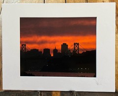 The Bay Bridge / San Francisco at Night – Matted Fine Art Photographic Print