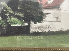RARE HAND COLORED PHOTOGRAPH MT VERNON ROYAL CARLOCK GEORGE WASHINGTON FRAMED