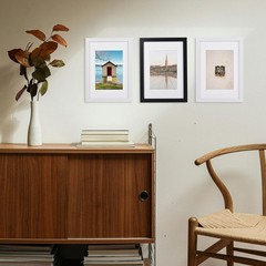 6×8 Picture Frame Black 2 Pack 6 x 8 Wall Gallery Poster Photo Art Print Wood…
