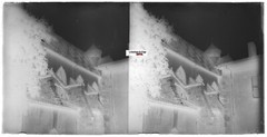 Church, France, Vintage Glass Photo, Stereo Black & White Negative 9X18 Cm