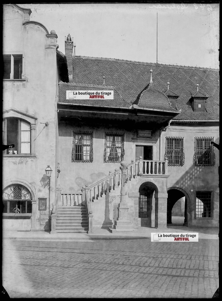 Old Black And White Photo Glass Plate Negative 13X18 Cm Colmar Collector