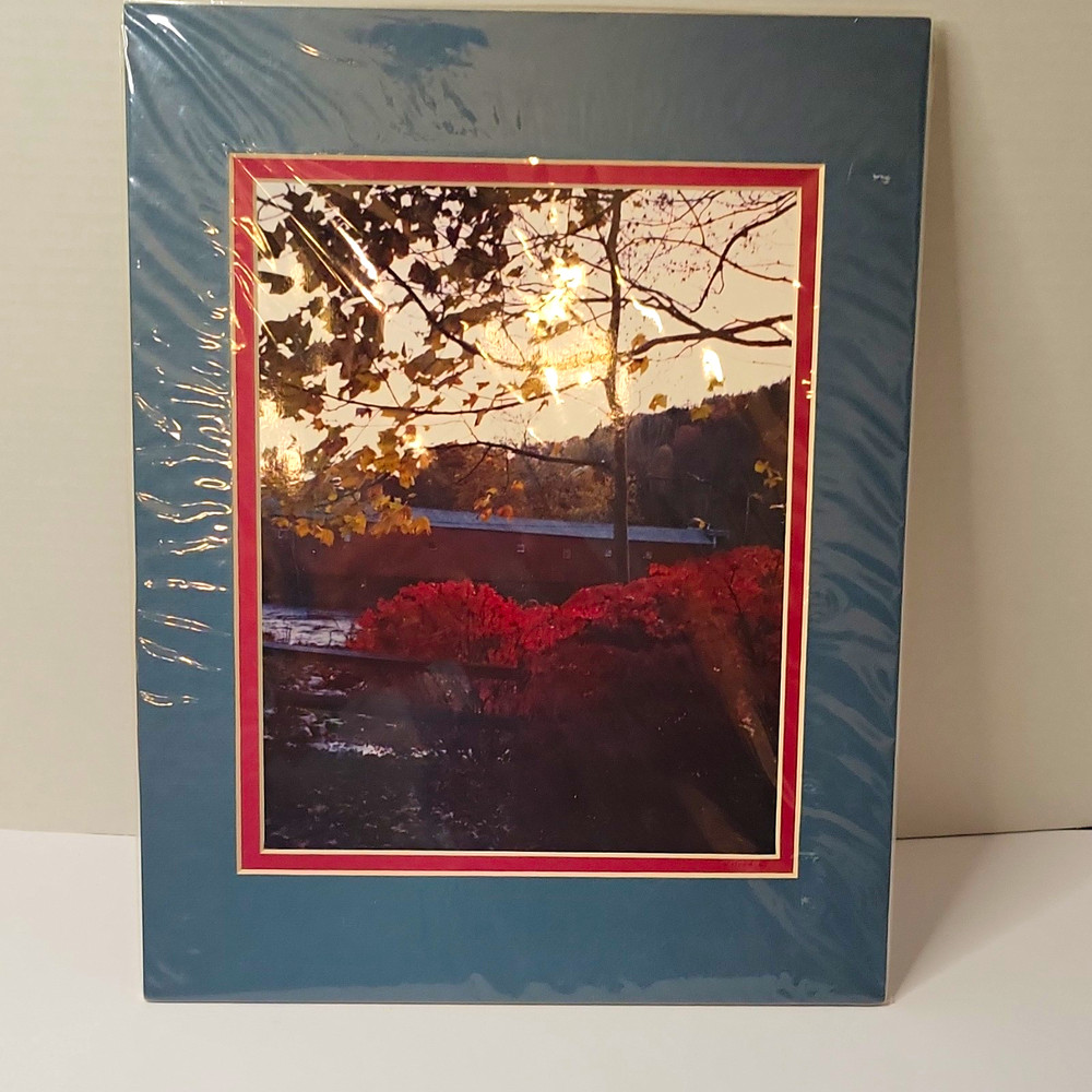 Lot of 2 Eileen Rita Ludwig Hand Signed Matted Art Photo Prints Denmark Bridge
