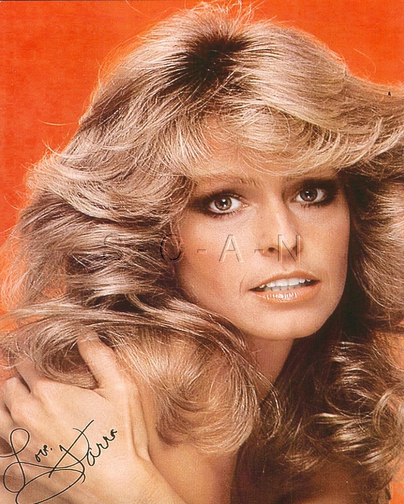 8 x 10 Color REPRO Real Photo- Semi Nude Blond Woman- Iconic Farrah Fawcett