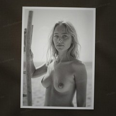 Vintage SW Photo Print Beach Nude Nude Art Woman Portrait 1980 10×15 z[f96rz2]