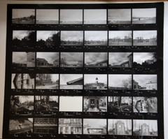 Photo Print Large Contact Sheet 1980 Various Views Normandy 40X50cm