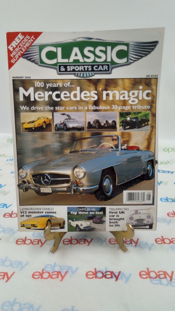 Classic And Sportscar Magazine AUG. 2001 MERCEDES AT 100