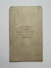 orig. CDV photography photograph vintage album print 1860 Paris H. Soulie