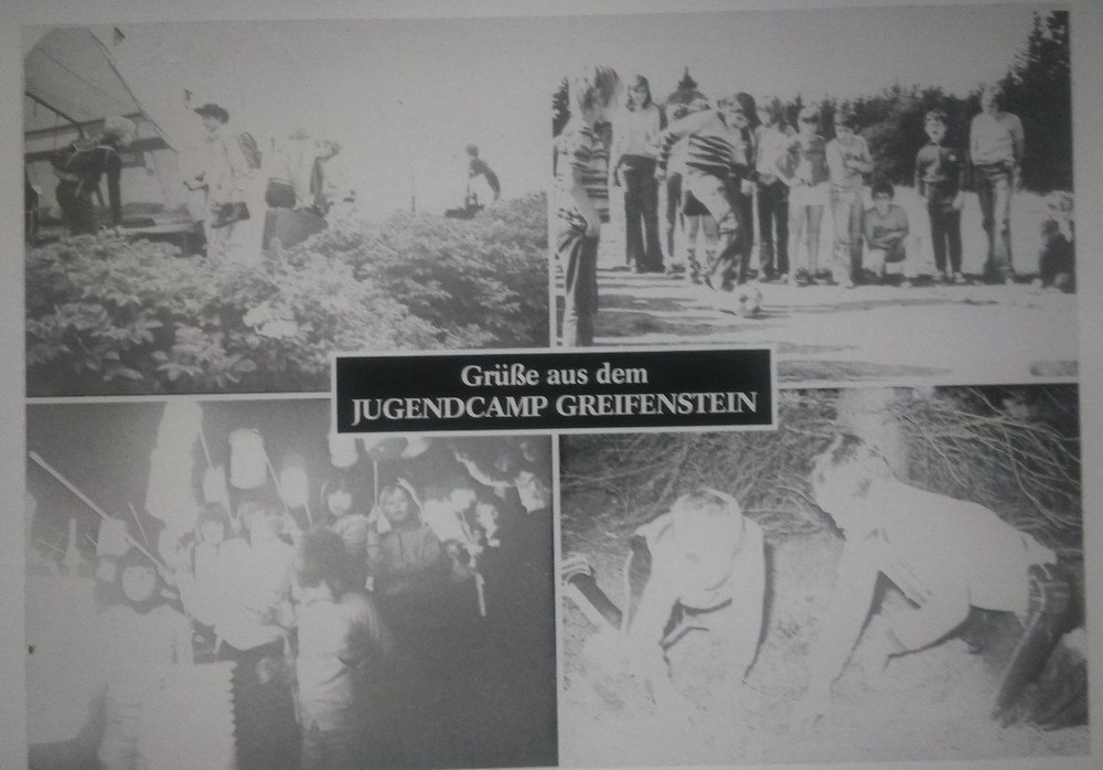 old negative youth camp Greifenstein postcard template in 3 stages 10.5x15cm ms4919d