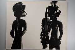 Vintage Photo African Chokwe Statue Sculpture From Angola 40X50Cm