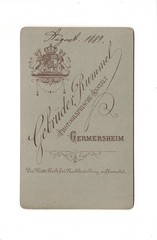 CDV photo beautiful picture of children/baby Germersheim 1889