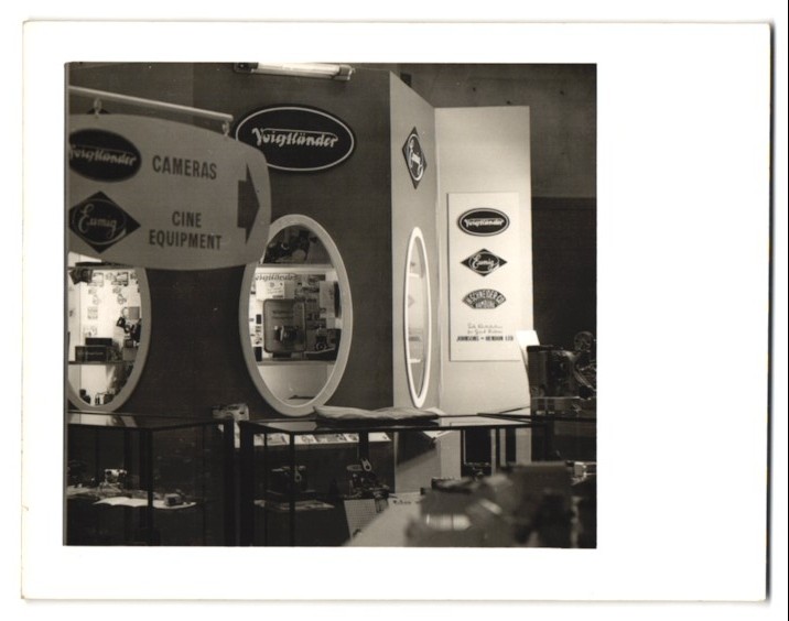2 photographs photo camera business Johnson of Hendon Ltd., Voigtländer camera,