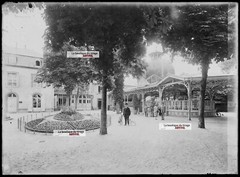 Vintage Black And White Photo Glass Plate Negative 13X18 CM Vittel Water Source