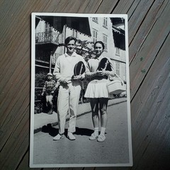 Old Original Photo Swiss Tennis Champion Erwin Balestra 1958 Wengen Unique