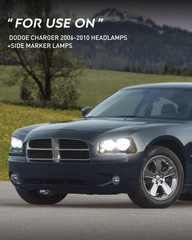 Headlight Assembly Compatible with 2006 2007 2008 2009 2010 Dodge Charger Black