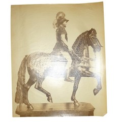 19thC Albumen Print Royal Armory Madrid Equestrian Armor Charles Clifford