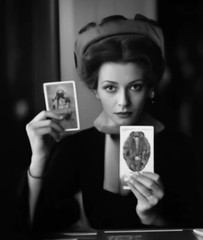 Vintage 1920’s Tarot Reader / Black And white Photo