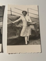 ❤️Lot 2 Photos~50s Beautiful Woman Girl Pose Nature Stockings Dress Joy Lady~5×6