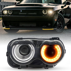 For 2015-2023 Dodge Challenger Headlight Halogen Headlamp Right | Projector Head