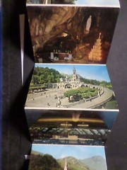 Notebook 10 Photos Souvenir of Lourdes, Virgin, St Bernadette 7.5 x 10.5 cm