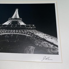 2 Jesse Kalisher Gallery Matted 8×10 Photographs Eiffel Tower Signed #1964 #1904