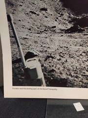 Vintage NASA Photo of Crater Near Apollo 11 Landing Sea of Tranquility 1969