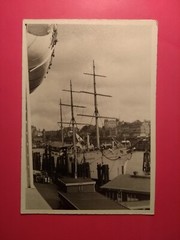 Altes Foto antik Schiff Segelboot Hamburg Hafen boat nice ship old Photo