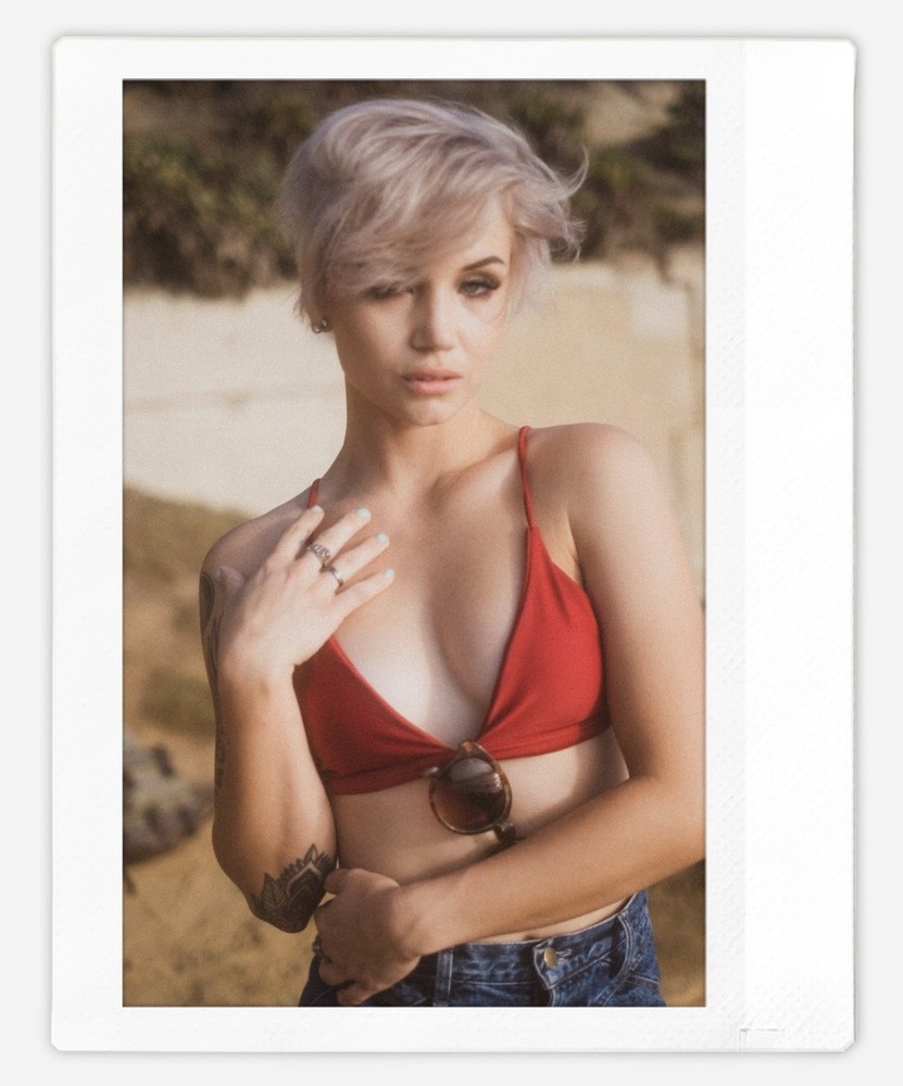 Art pinup bunny model Cheyanne Instax Wide Instant Film Print Fujifilm