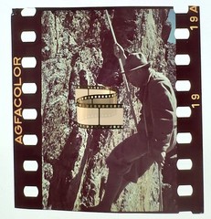 Original Agfacolor Colour Slide 3.5x4cm – Mountaineering Rock Wall in the Alps – 1938-39