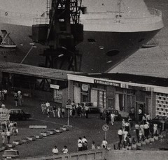 Odesa Seaport Photo, Black and White Vintage Photo, Ukrainian Artist Zyubritsky